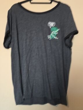 torrid Dark Gray Short Sleeve Tee with T-Rex Graphic